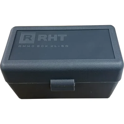 Коробка RHT Ammo Box на 50 патронов к.338LM, .300WM, 7.62x54R, .300NM серый